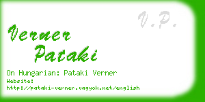verner pataki business card